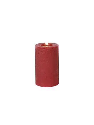 COUNTRYFIELD | Stumpenkerze Rustikal LED Lyon M Rot | 